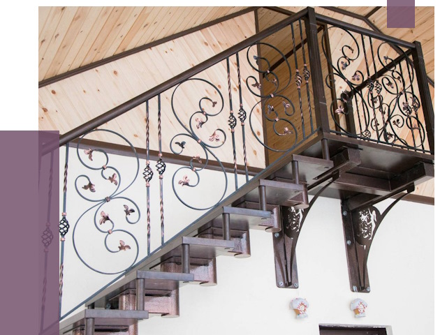 Кованые лестницы в Удомле от 81034 руб. под ключ