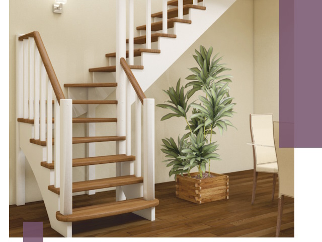 Г-образные лестницы под ключ в Удомле — изготовление и монтаж