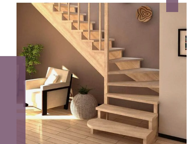 Изготовление Г-образных лестниц в Удомле от 19220 руб. 