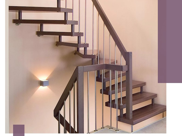 Изготовление лестниц на больцах в Удомле под ключ