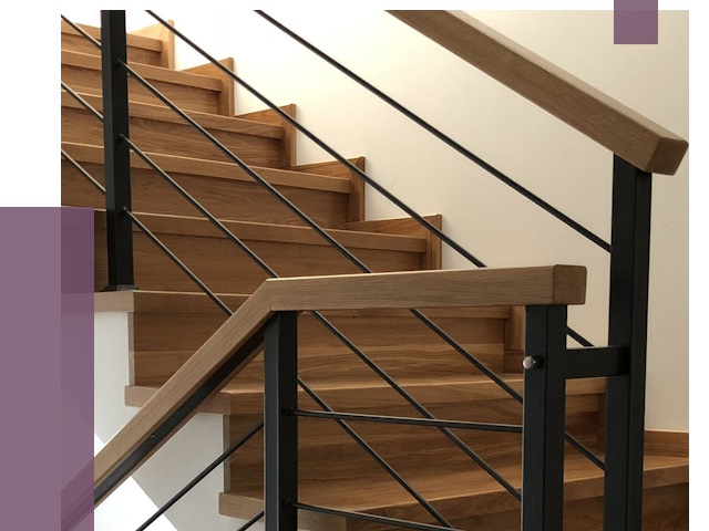 Обшивка металлической лестницы деревом в Удомле от 4415 руб.