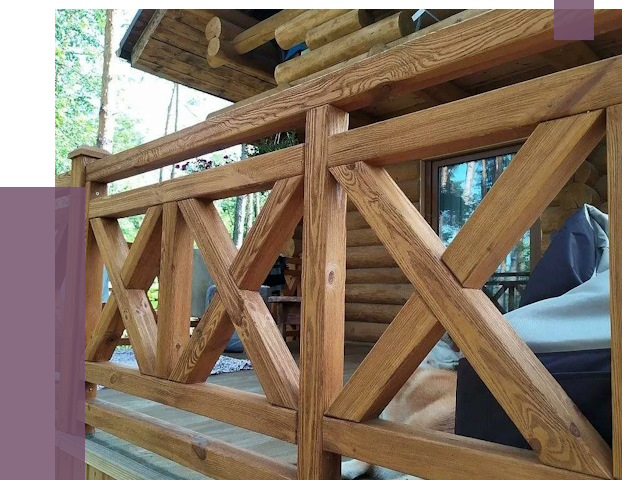 Деревянные перила под ключ в Удомле от 7792 руб. 