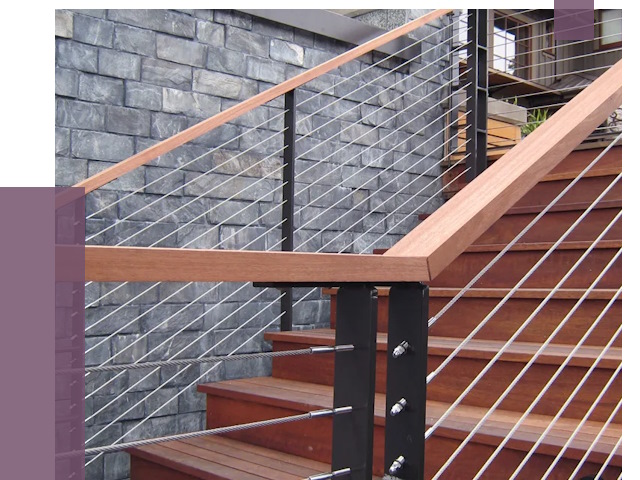 Тросовые перила под ключ в Удомле от 7896 руб.