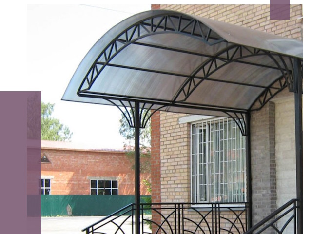 Металлические навесы и козырьки в Удомле от 12986 руб.