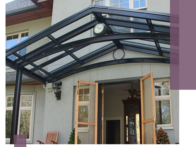 Изготовление и монтаж навесов и козырьков в Удомле