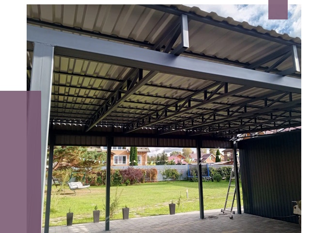 Монтаж навесов в Удомле от 7480 руб. — установка навеса | ПРОЛЁТ-Дмл