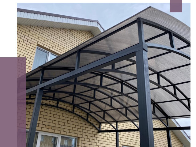 Монтаж козырьков в Удомле от 11688 руб. | ПРОЛЁТ-Дмл