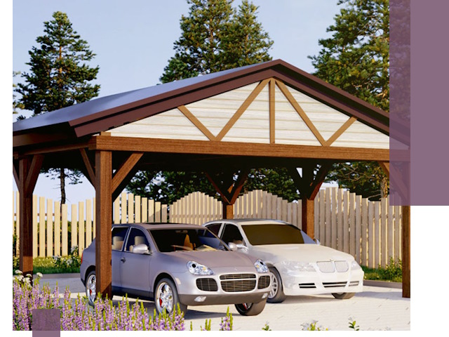 Навесы для автомобиля в Удомле — изготовление и монтаж
