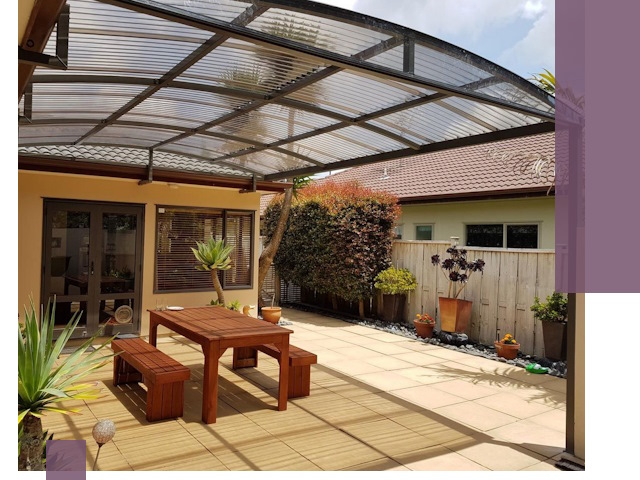 Навесы во двор под ключ в Удомле — изготовление и монтаж