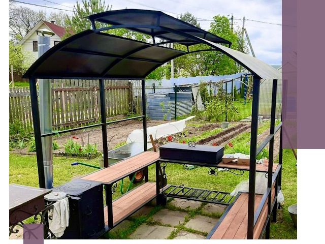 Навесы для барбекю в Удомле: изготовление, монтаж и демонтаж