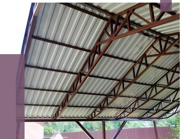 Навесы из профнастила в Удомле от 7480 руб. | ПРОЛЁТ-Дмл