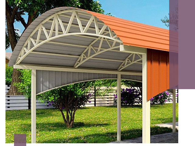 Навесы из профнастила под ключ в Удомле — установка и монтаж