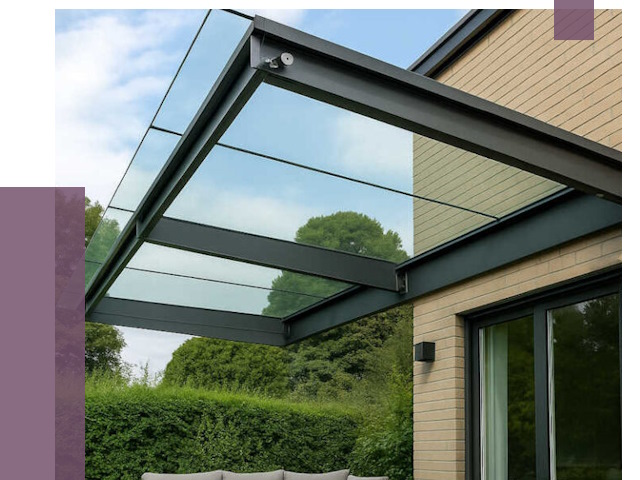 Стеклянные навесы и козырьки в Удомле от 12467 руб.