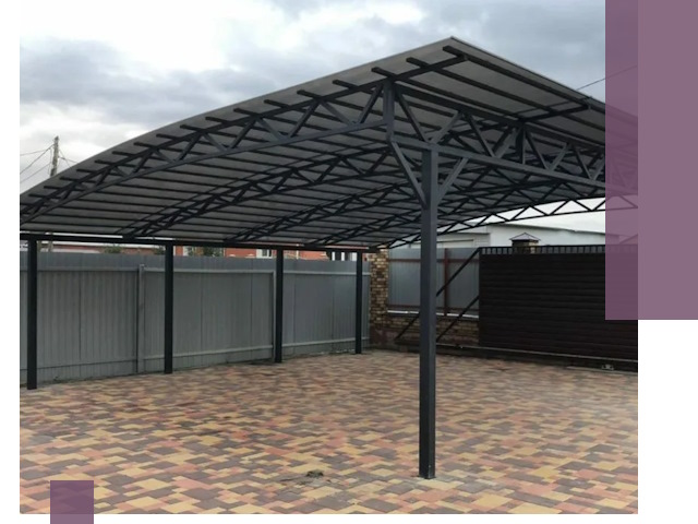 Металлические навесы под ключ в Удомле — изготовление и монтаж