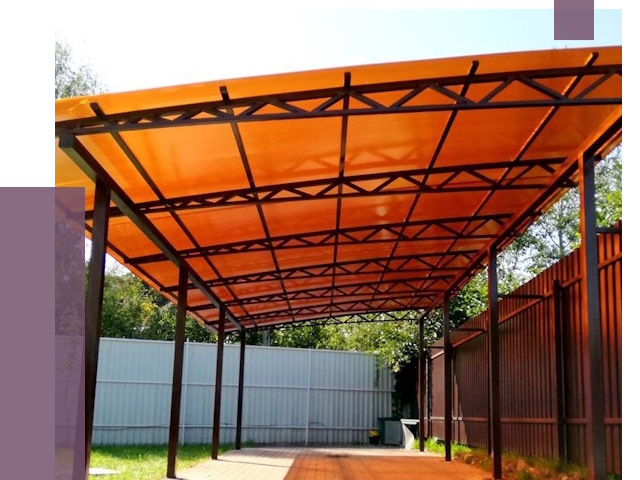 Односкатные навесы под ключ в Удомле от 13350 руб. 