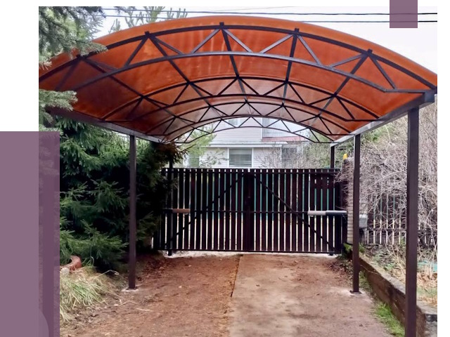 Арочные навесы в Удомле от 12934 руб. — изготовление и монтаж | ПРОЛЁТ-Дмл