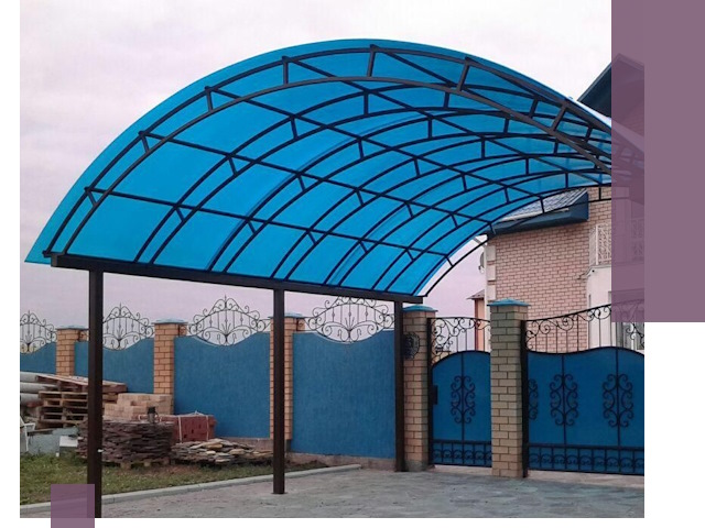 Арочные навесы под ключ в Удомле — изготовление и монтаж