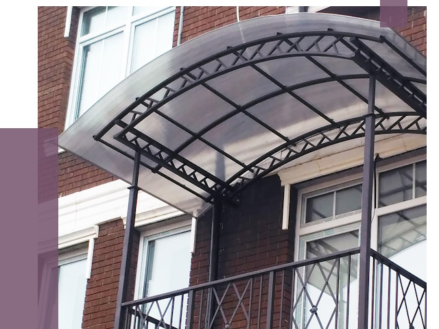 Козырьки над балконом в Удомле от 8779 руб. | ПРОЛЁТ-Дмл