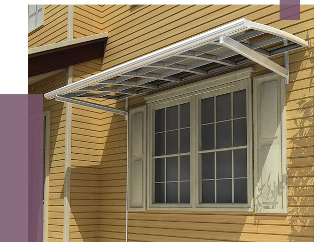 Козырьки над окнами в Удомле от 7740 руб. — монтаж, покупки | ПРОЛЁТ-Дмл