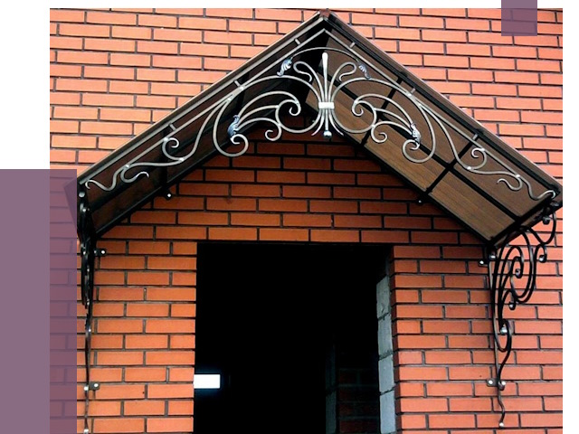 Металлические козырьки в Удомле от 10857 руб. 