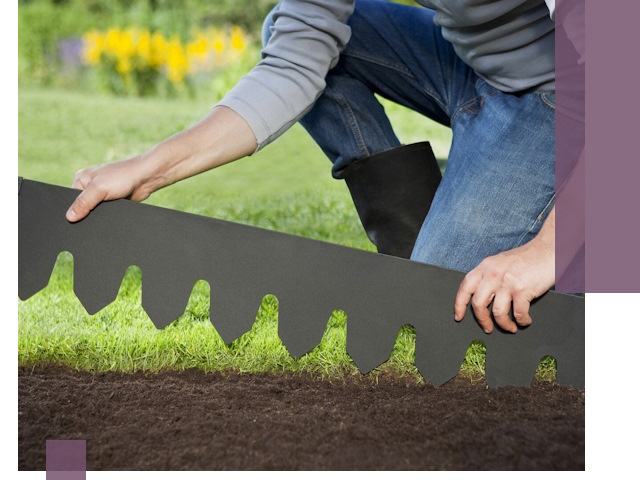 Металлические бордюры для газона в Удомле — изготовление и монтаж