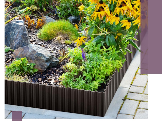 Металлические бордюры для клумб в Удомле — производство и монтаж